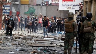 إندلاع اشتباكات جديدة بين المتظاهرين وقوات الأمن في بغداد