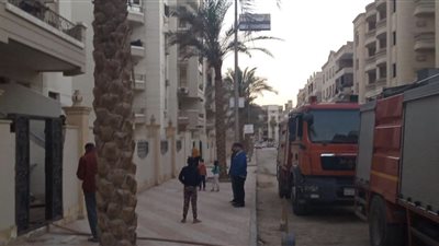 إخماد حريق داخل كمبوند في زهراء المعادي