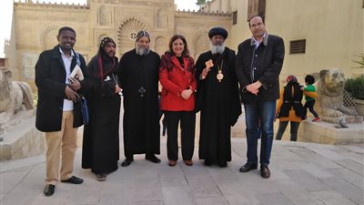 وفد كنسي إثيوبي يزور المتحف القبطي في القاهرة 