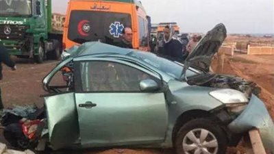 مصرع 6 وإصابة 3 آخرين إثر حادث تصادم بملوي جنوب المنيا 