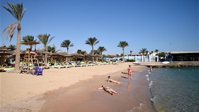 فريق من محميات البحر الأحمر للسيطرة على بقعة زيت بأحد شواطئ الغردقة