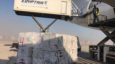 تليفزيون الصين يبث لقطات من إمدادات مصر الطبية لمكافحة 