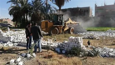 إزالة 20 حالة تعد على أملاك الدولة جنوب الأقصر (صور) 