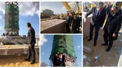 وزير السياحة والآثار يتفقد تطوير ميدان التحرير ومسلته الجديدة