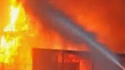 حريق في كشك تابع لـ