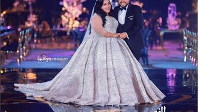 شيماء سيف وزجها يحتفلا بـ