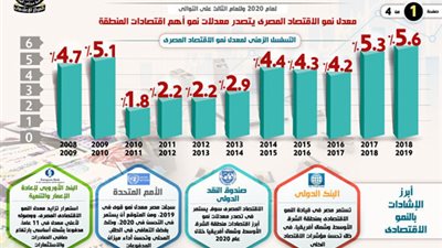 إنفوجرافيك.. الاقتصاد المصري يصل لأعلى معدل نمو خلال 11 عاما