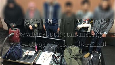 ضبط تشكيل عصابي تخصص في سرقة المحلات التجارية ببني سويف