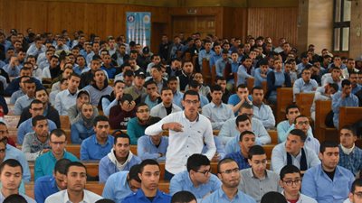 ندوة لتوعية طلاب التربية العسكرية جامعة المنصورة بفيروس كورونا