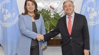 غادة والي تؤدى قسم الالتزام بميثاق الأمم المتحدة (صور)