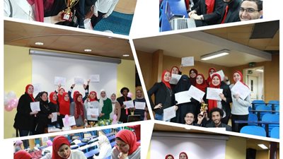 طلاب صيدلة حلوان يحصدون المركز الأول في مسابقة اليوم العالمي للسرطان