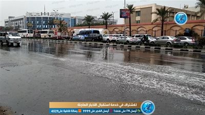 بالفيديو.. شلل مروري في مدينة نصر بسبب الأمطار