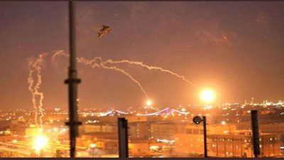 سقوط صاروخين بالمنطقة الخضراء في بغداد 