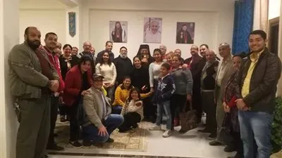 كنائس إيبارشية أبو قرقاص تزور الأنبا بشارة للتهنئة بسيامته الأسقفية