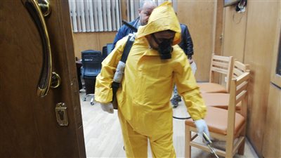 للوقاية من كورونا.. تعقيم ديوان محافظة القاهرة (صور)