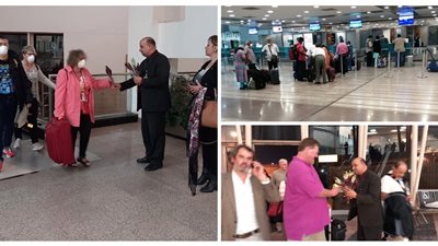 بالورود.. مصر تودع 63 سائحا كانوا على متن 