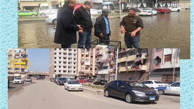 محافظ بورسعيد: سحب المياه بمنطقة خان الخليلي 