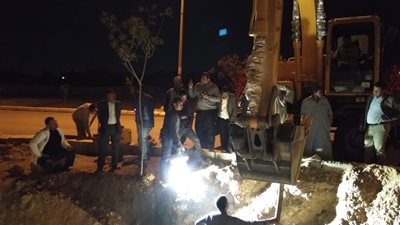  ضخ مياه الشرب بالخط الناقل الجديد لتغذية مناطق أخميم الجديدة