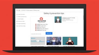 جوجل تطلق موقعًا إلكترونيًا يحتوي على معلومات موثوقة عن فيروس كورونا وطرق الوقاية منه