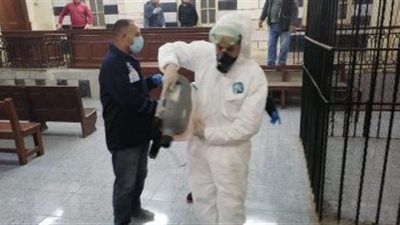 تعقيم وتطهير مبنى محكمة المعادى للوقاية من فيروس كورونا