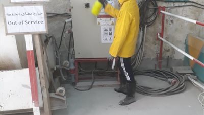 تعقيم محطة مترو الزمالك ضد فيروس كورونا (صور)