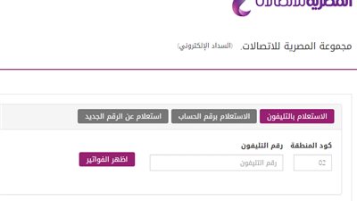 فاتورة التليفون الارضي لشهر أبريل 2020 برقم التليفون فقط عبر المصرية للإتصالات