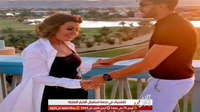 سميرة سعيد ترقص مع  نجلها شادي في كواليس تصوير أوبريت 