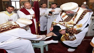 البابا تواضروس يرأس صلاة لقان خميس العهد بدير وادي النطرون