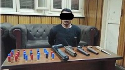 ضبط نقاش بالقليوبية انتحل صفة أحد الأشخاص لحيازة أسلحة نارية 