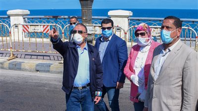 محافظ الإسكندرية يتفقد غلق الشواطئ والكورنيش (صور)