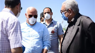 محافظ بورسعيد يشهد حصاد محصول القمح جنوب المحافظة (صور) 