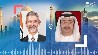 وزير الخارجية الإمارتي يبحث مع نظيره الهندي جهود مكافحة 