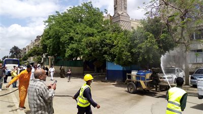 استمرار أعمال تطهير أسواق العاصمة للحد من انتشار فيروس كورونا 