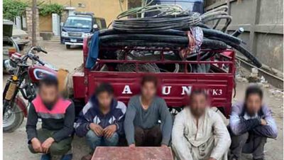 ضبط تشكيل عصابي تخصص في سرقة كابلات الكهرباء بسوهاج