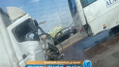 إصابة 6 أشخاص في حادث تصادم بصحراوي الإسكندرية (صور)
