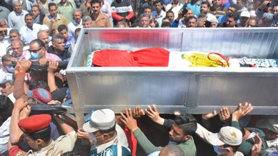 تشييع جنازة شهيد سيناء بمسقط رأسه في شربين بالدقهلية (فيديو وصور)