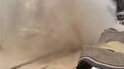 انفجار ماسورة في المطرية والدفع بـ٣ سيارات لشفط المياه