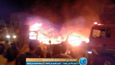 عاجل.. السيطرة على حريق ضخم بمخزن زيوت بالجيزة