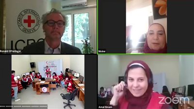 الهلال الأحمر وشركائه يحتفلون بيومهم العالمي عبر الإنترنت