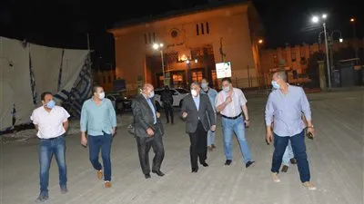 محافظ المنيا يتابع التزام المواطنين بساعات حظر التنقل ويتفقد تطوير ميدان المحطة