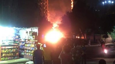 انفجار خط غاز أسفل كوبري الحلمية