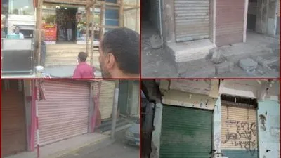 إغلاق 6 محلات ومصادرة بضائع مخالفي الحظر في أبشواي بالفيوم (صور)