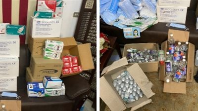 ضبط 4655 كمامة وعبوة مطهرات مجهولة المصدر بالإسكندرية