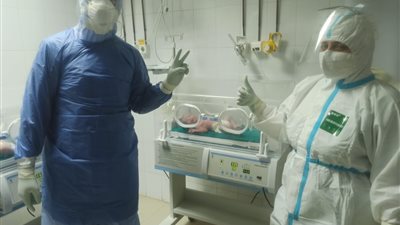 إنقاذ طفل مصاب بكورونا داخل الحجر الصحي بتمى الأمديد (صور)