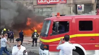 انتداب المعمل الجنائي لحريق صيدلية شهيرة بمصر الجديدة 