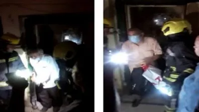 إنقاذ شخصين مُحتجزين داخل مصعد في الأزبكية (صور)