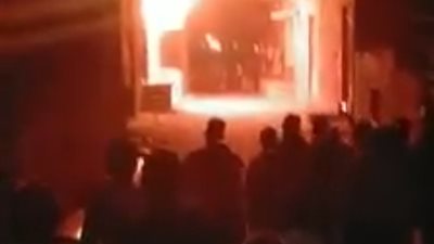 شاهد.. لحظة اندلاع حريق بأحد مولدات الكهرباء في حلوان