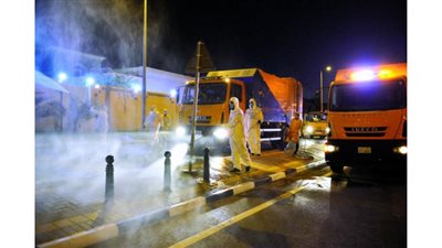 بلدية الخرج تعقم مباني الجهات الحكومية في مدينة السيح