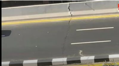 تعرف على حقيقة وجود شرخ في كوبري بمدينة نصر (فيديو)