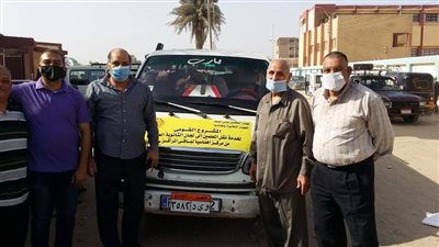 نقل 2500 ملاحظً مجانا إلى لجان امتحانات الثانوية العامة في بني سويف (صور)